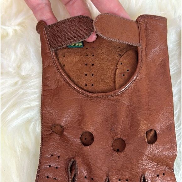 Sermoneta Gloves Italy Driving Gloves Cognac Brown Soft Leather Men’s 9 1/2 - Picture 6 of 11